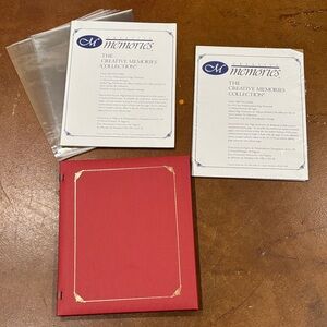 Creative Memories Crimson Album with Gold Details